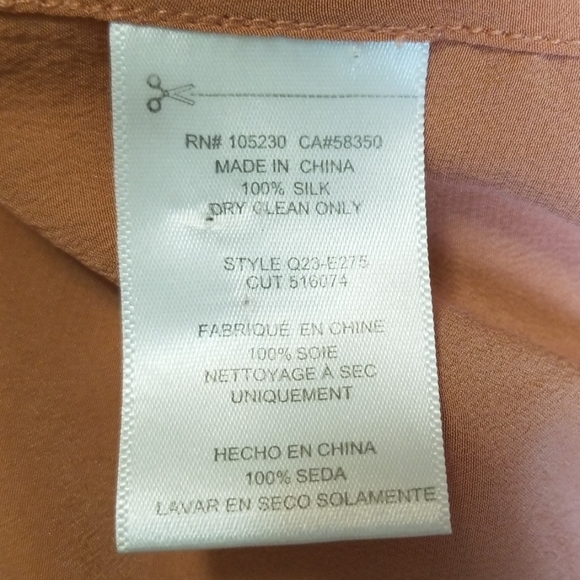 Equipment Pink 100% Silk Long Sleeve Blouse - Picture 7 of 7